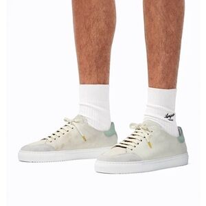 Axel Arigato Clean 90 Leather Trainers Sneakers Triple Lace Up Size 11 Beige